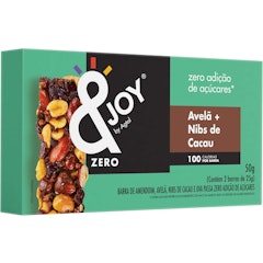 Barra de Castanhas Zero Açúcar Avelã e Nibs de Cacau