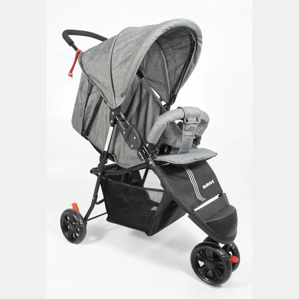 Carrinho de Bebê com Cesto e 3 Rodas de Passeio EasyGo KaBaby 3