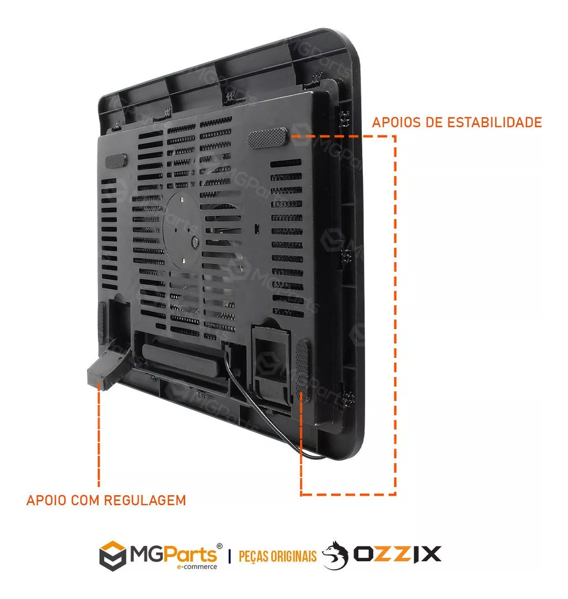 Base com Ventilação Cooler LED para Notebook Apoio 3