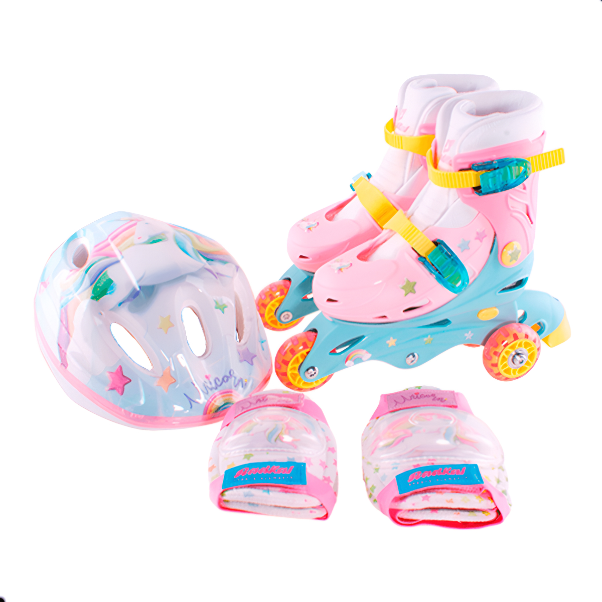 Patins AJ Tri-Line com Acessórios Unicórnio 2