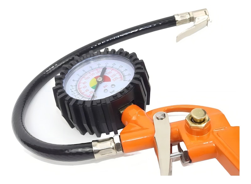 Calibrador de Pneus Pneumático 1/4 NPT com Manômetro Sparta 2