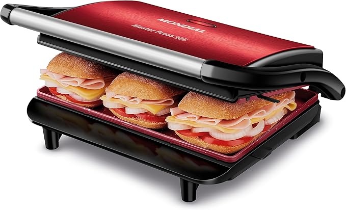 Press Grill Red Ceramic Mondial 2