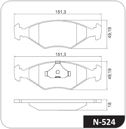 Pastilhas de Freio Dianteiras N-524 2
