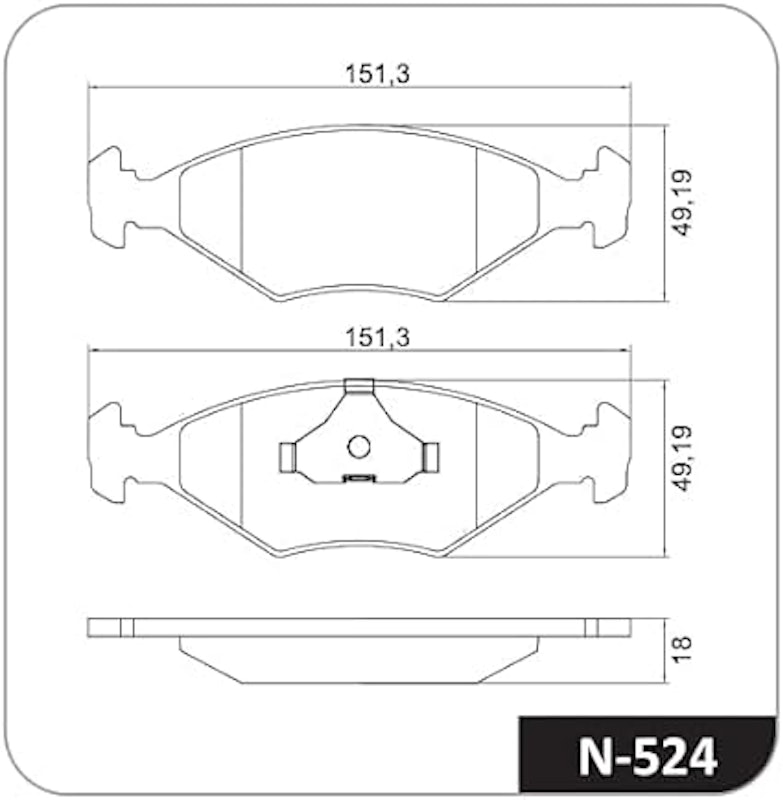 Pastilhas de Freio Dianteiras N-524 2