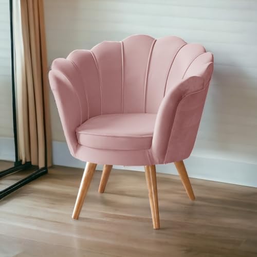 Poltrona Pétala Decorativa Pés Palito Flor 5