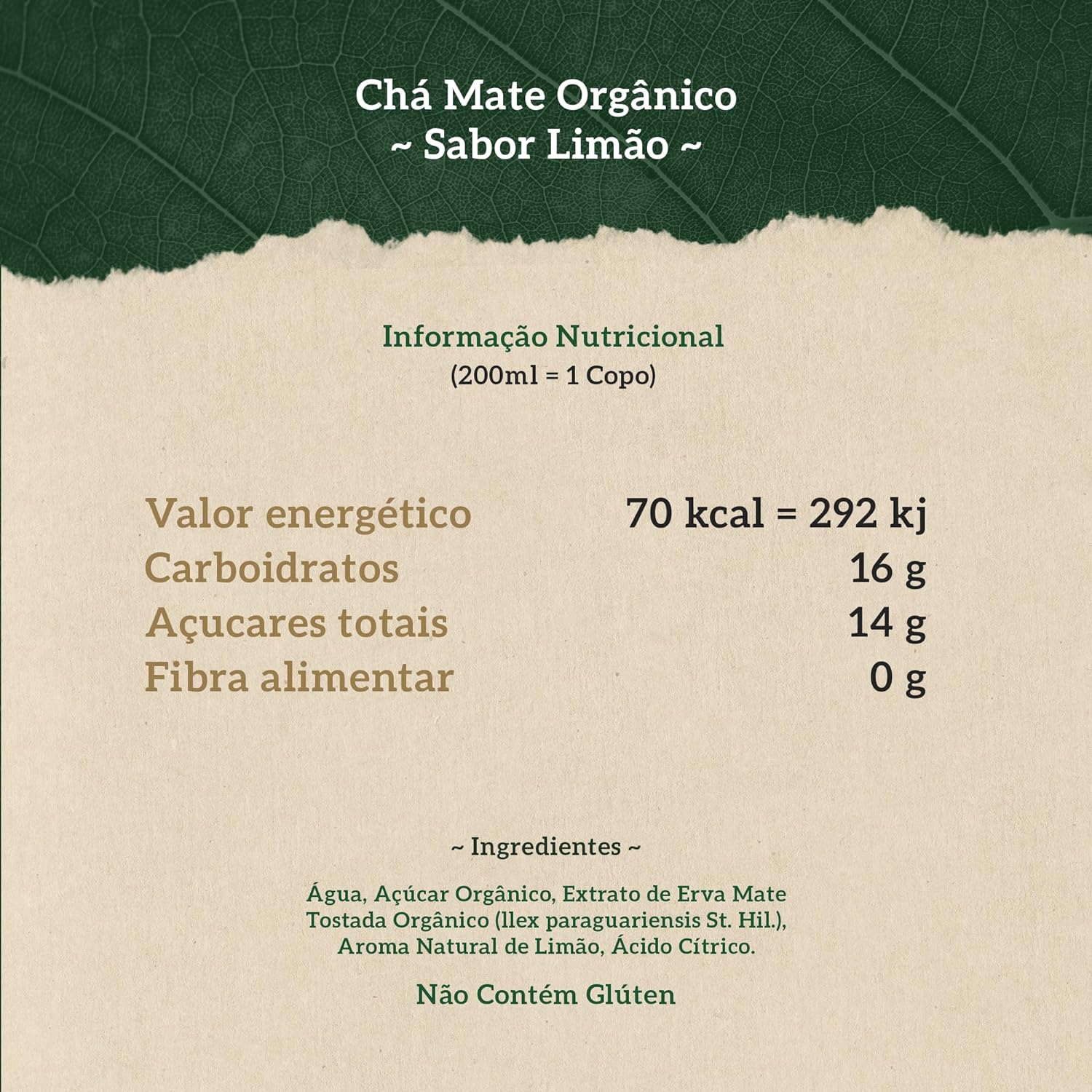 Chá Mate Orgânico Limão Poder da Terra 3