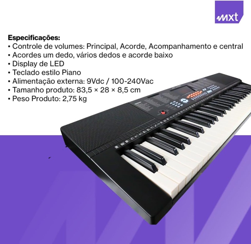 Teclado Musical MXT 3