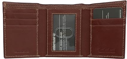 Carteira de Couro Liso Trifold 5