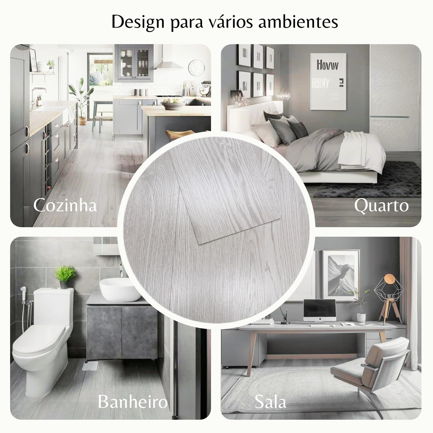 Piso Vinílico Autocolante Réguas Caixa 5 m² 3
