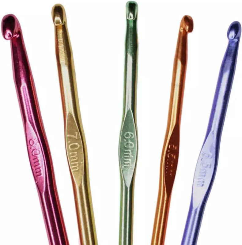 Kit Agulha de Crochê Alumínio Colorida Círculo 2