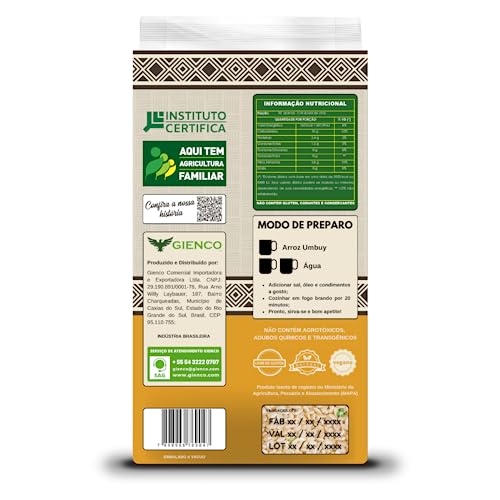 Arroz Cateto Integral Orgânico 3