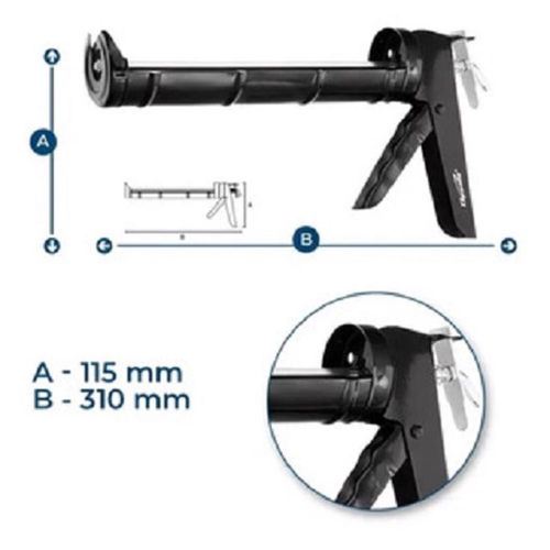 Sparta Pistola para Silicone Semi-Aberta 3