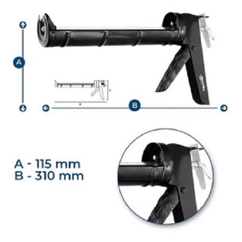 Sparta Pistola para Silicone Semi-Aberta 3