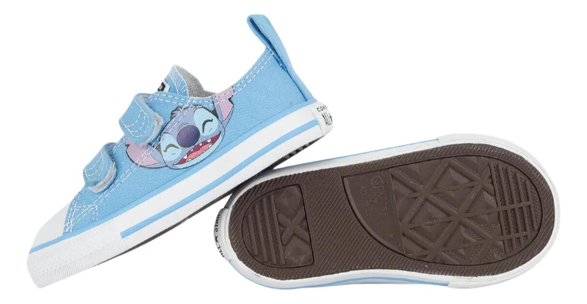 Converse x Disney Stitch Chuck Taylor All Star 2v Criança Cano Baixo Azul 5