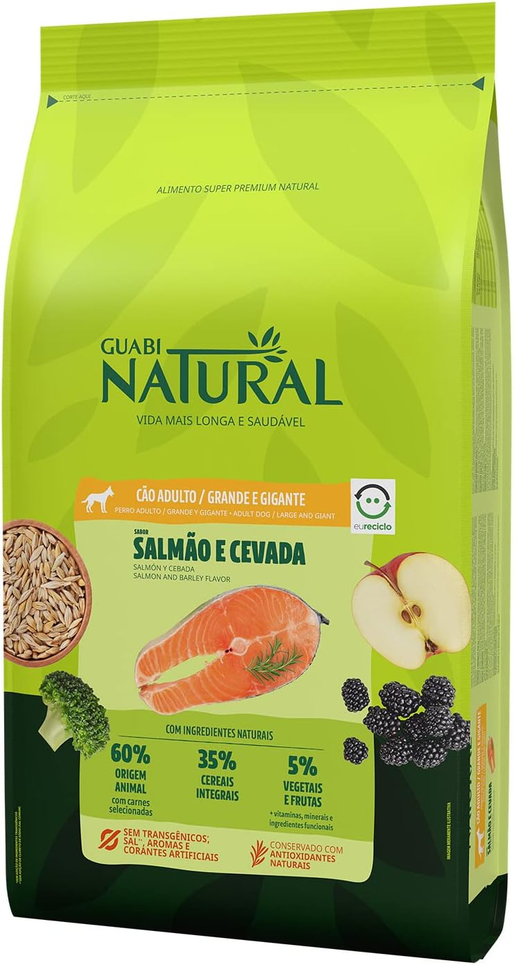 Ração Guabi Natural Cão Adulto Grande e Gigante Salmão e Cevada 2