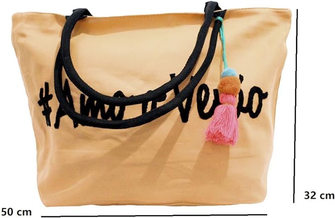 Bolsa de Ombro Lona Feminina Praia 5