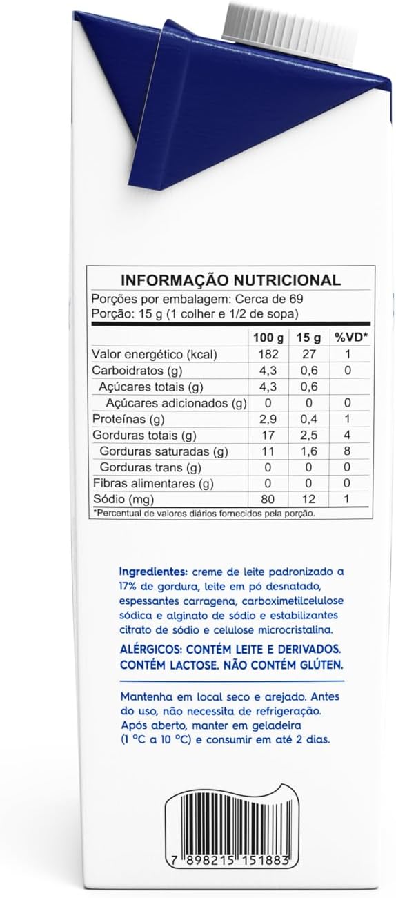Creme de Leite Leve 1,030kg 2