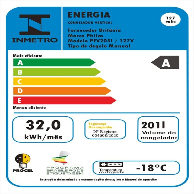 Freezer Refrigerador Vertical Inox Premium 201 L 5