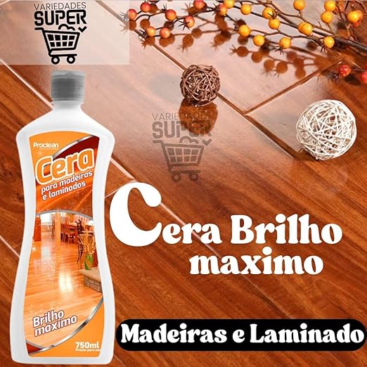Cera para Madeira e Laminados Premium Brilho Intenso 750 ml 2