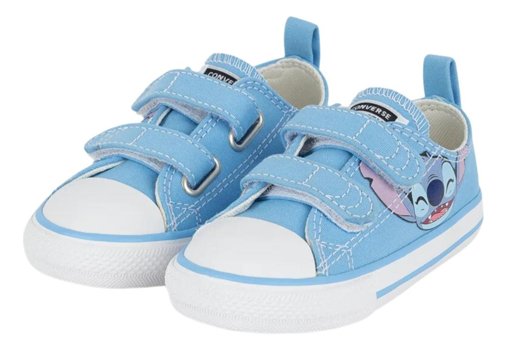 Converse x Disney Stitch Chuck Taylor All Star 2v Criança Cano Baixo Azul 4