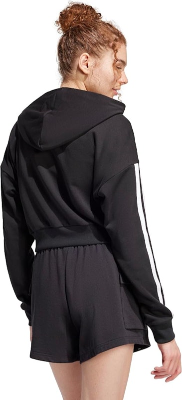 Moletom Capuz Essentials French Terry Crop 3 Listras 2