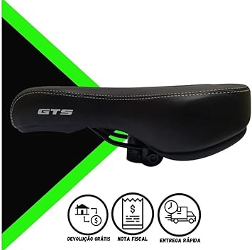 Selim Bike Mtb Logan Md211A-1 Preto com Cavidade Neopreme 3