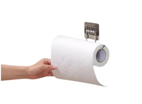 Suporte Multiuso Adesivo Parede Porta Papel Toalha Sem Furar 1