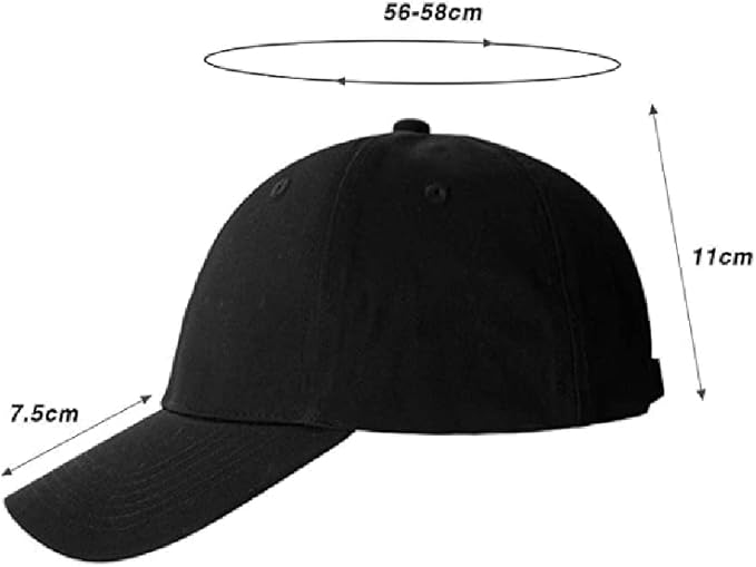 Boné Liso Preto Básico Fitão Unissex Aba Curva Ajuste Metal 2