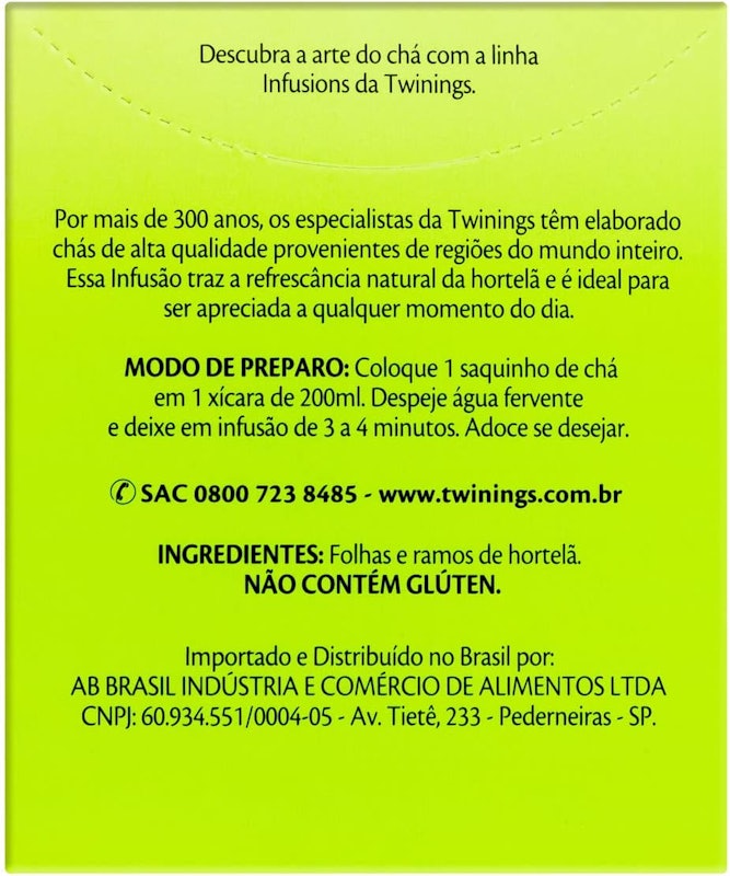 Chá Twinings Hortelã 4