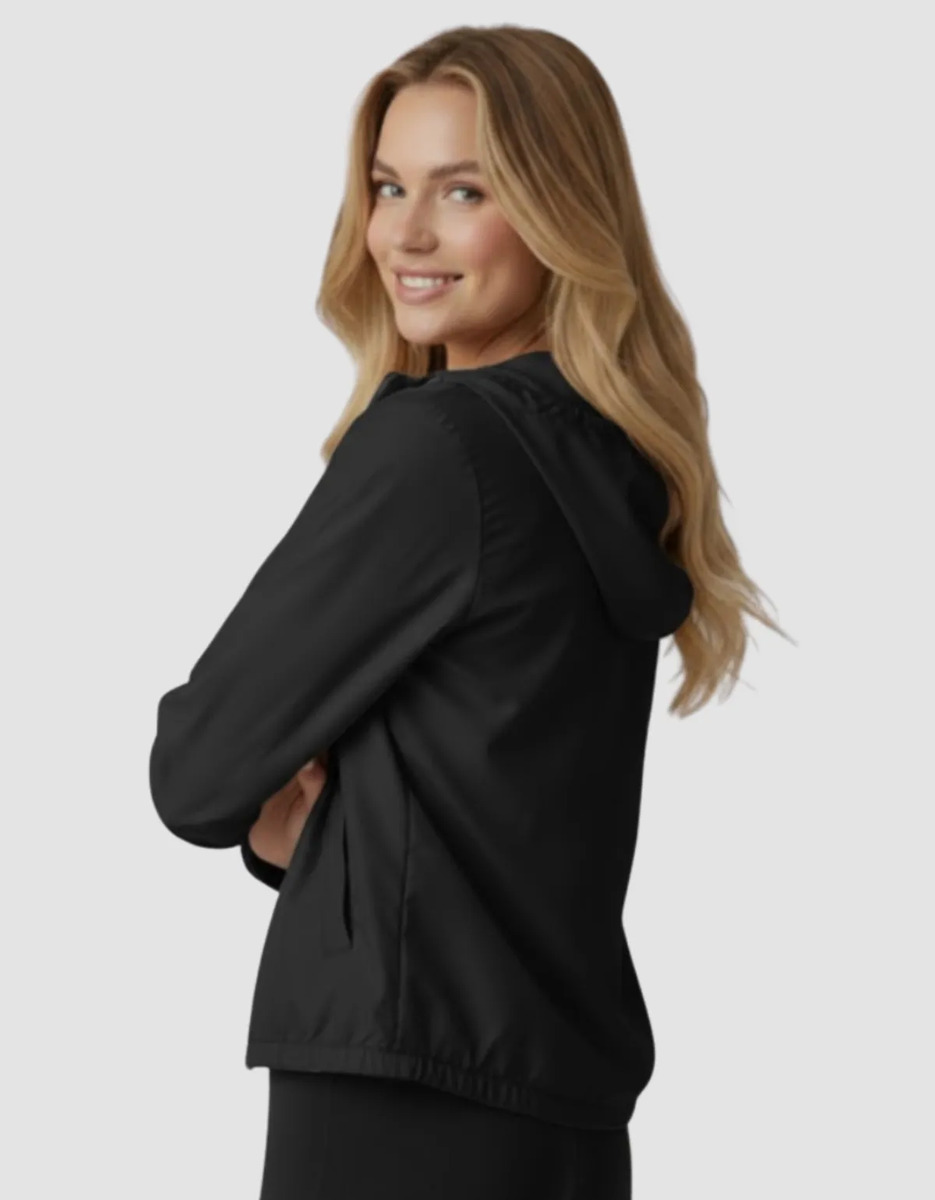 Jaqueta Corta-Vento Feminina Ultra Leve Fitness Casual com Capuz 2