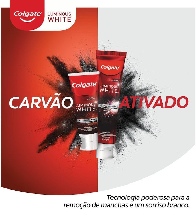 Creme Dental Clareador Colgate Luminous White Carvão Ativado 5