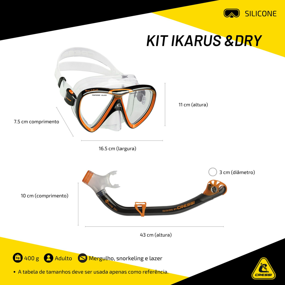 Kit Cressi Ikarus & Dry 5