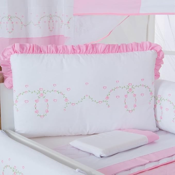 Kit Berço Menina Bordado 9 Peças  2
