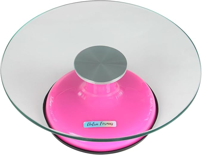 Bailarina para Bolo Giratória 35 cm de Vidro Profissional Rolamento Duplo 2