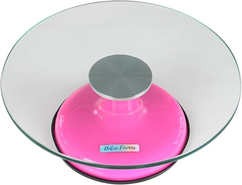 Bailarina para Bolo Giratória 35 cm de Vidro Profissional Rolamento Duplo 2