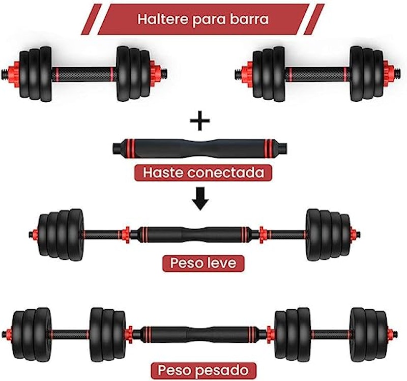 Kit Halteres Musculação Kettlebell 6 em 1 20 Kg 5