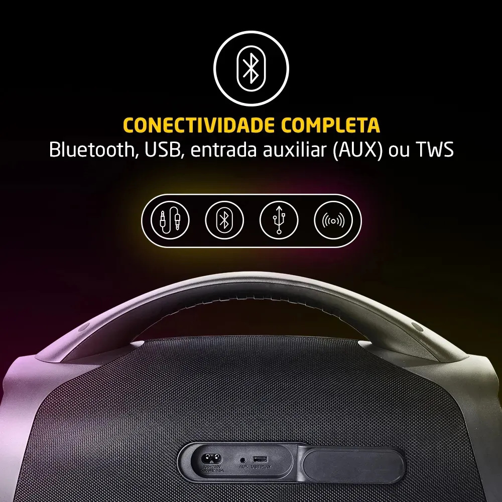 Caixa de Som Bluetooth Pulse X Boombox 4