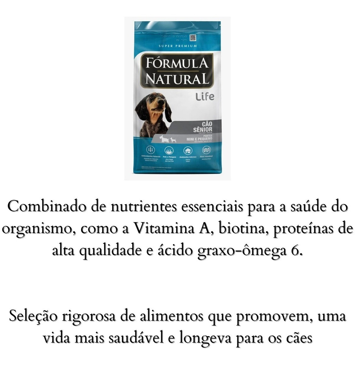 Fórmula Natural Super Premium Life Cão Sênior Portes Mini e Pequeno Sabor Frango e Cenoura 3