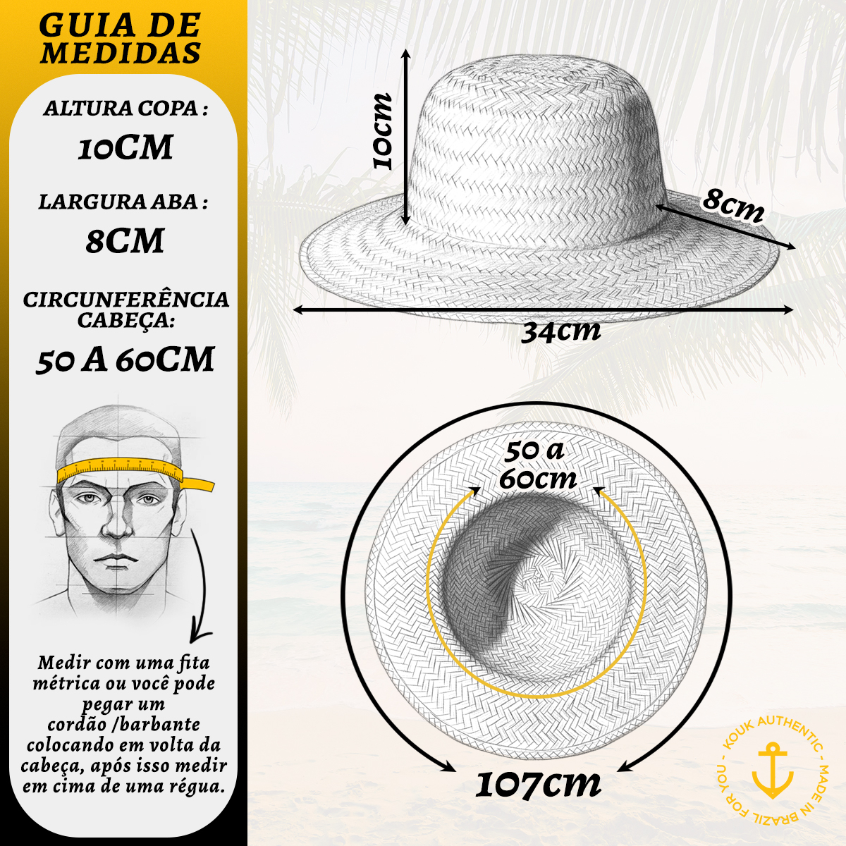 Chapéu de Palha Caipira Kouk Authentic 2