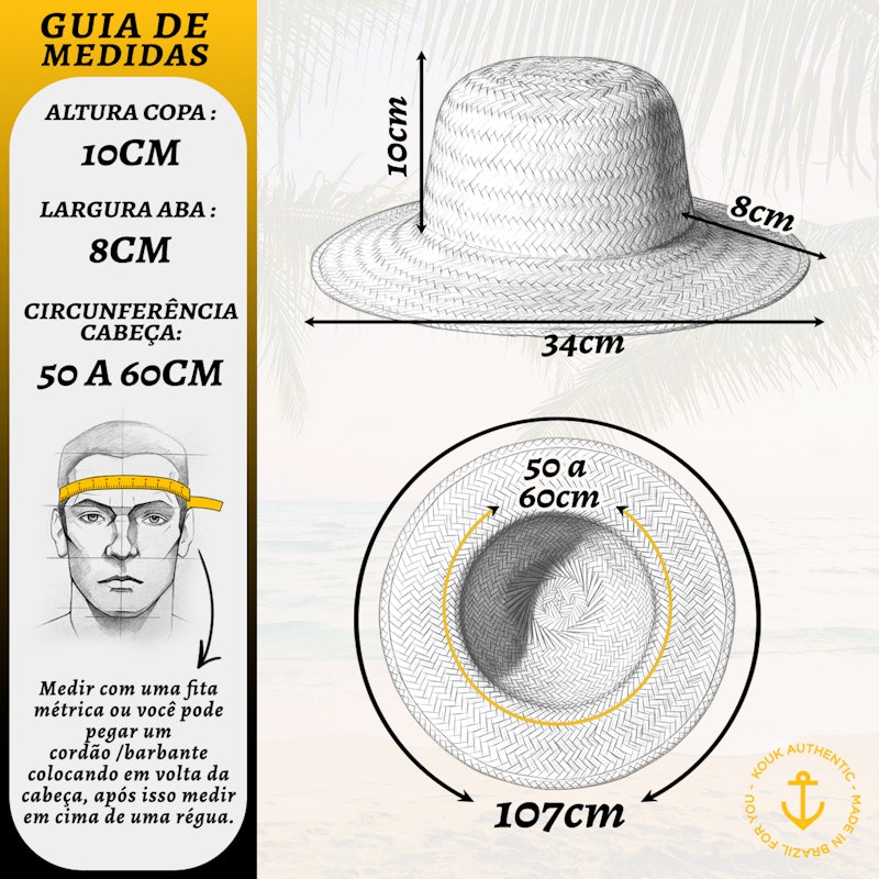 Chapéu de Palha Caipira Kouk Authentic 2