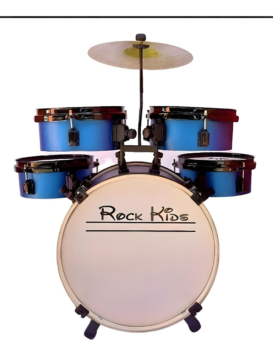 Bateria Infantil com Chimbal Profissional 2 Toms 3