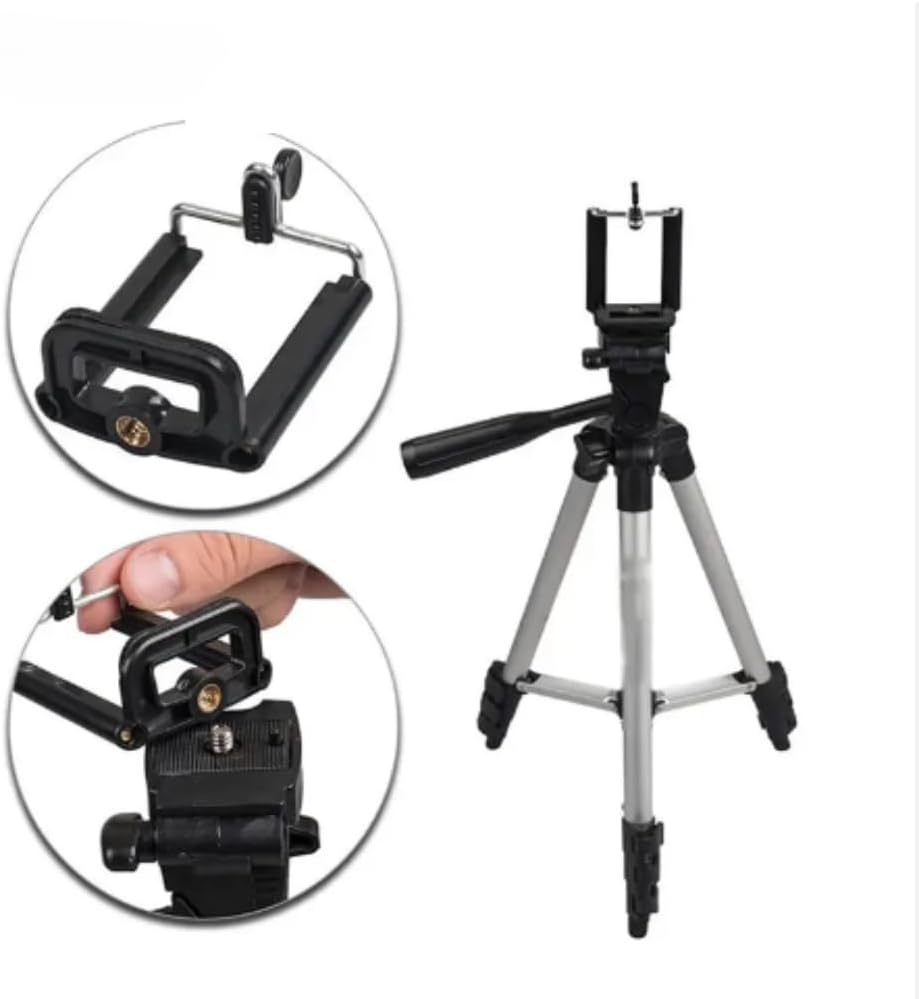 Tripé Profissional Universal para Celular e Câmera 1,3 m com Bolsa de Transporte Oberon 3