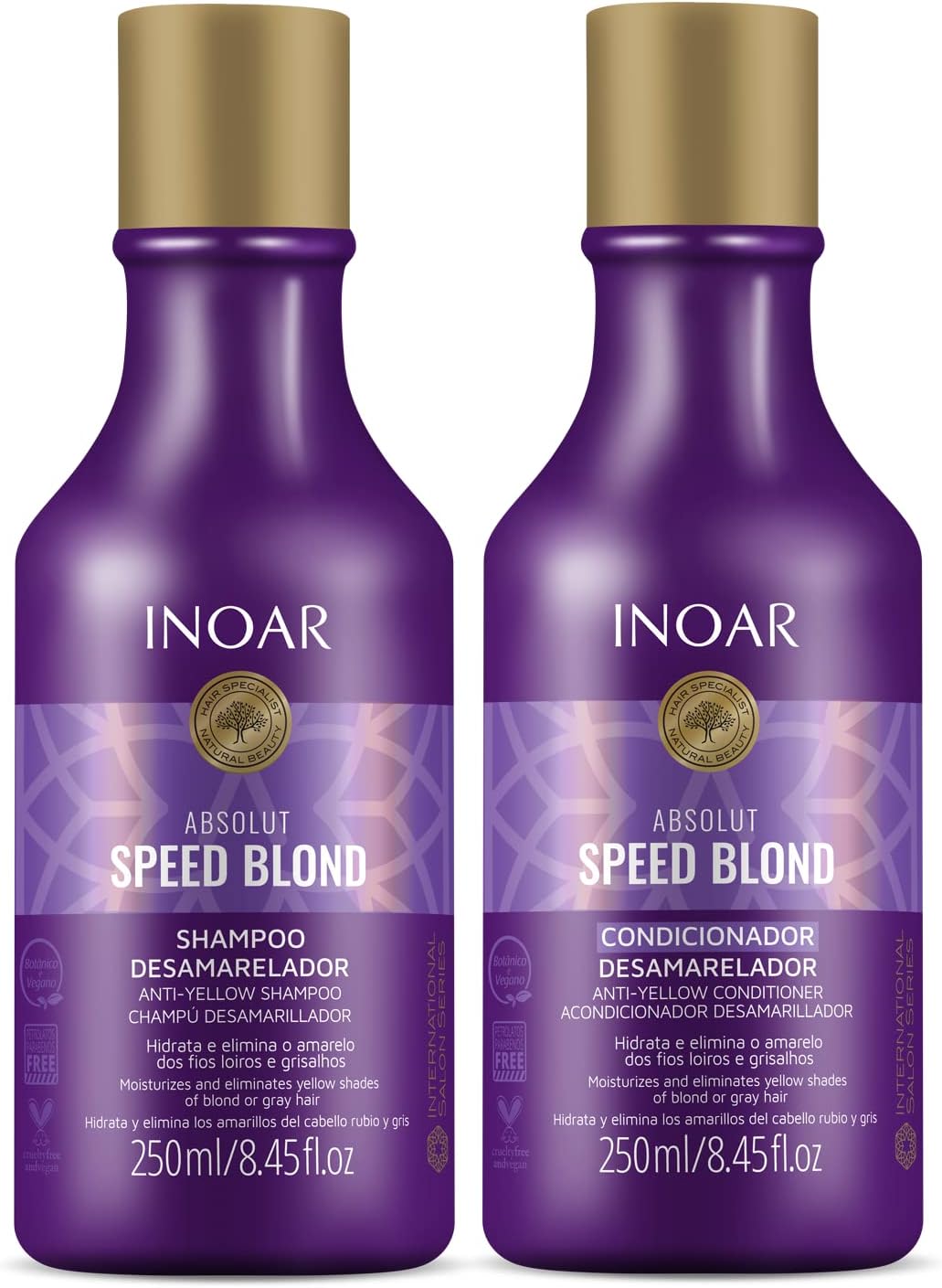 Kit Duo Shampoo + Condicionador Matizador Absolut Speed Blond 1