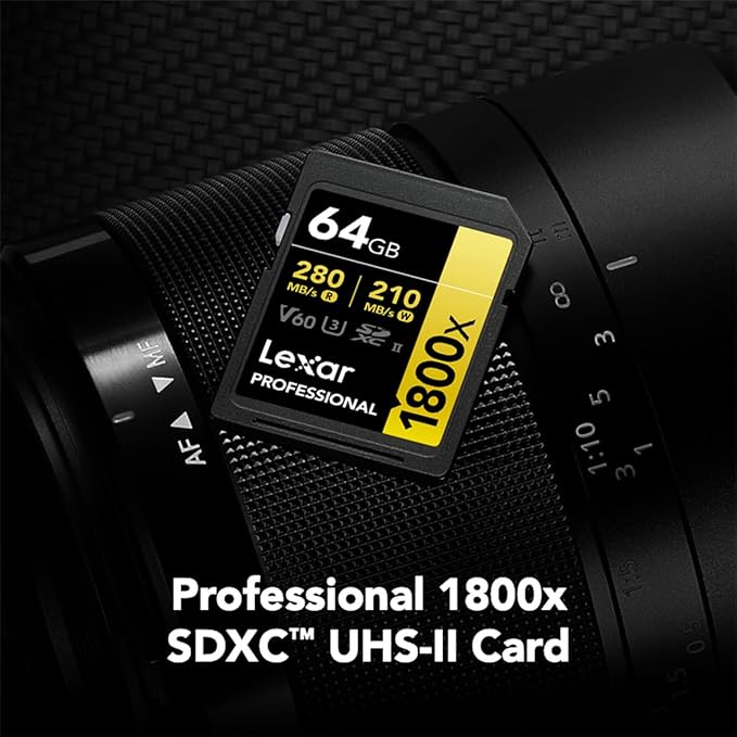 Cartão de Memória Lexar Professional 1800x SDXC UHS-II Card GOLD Series 2