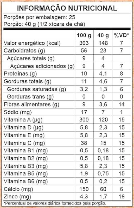 Granola Integral com Frutas Tradicional 3