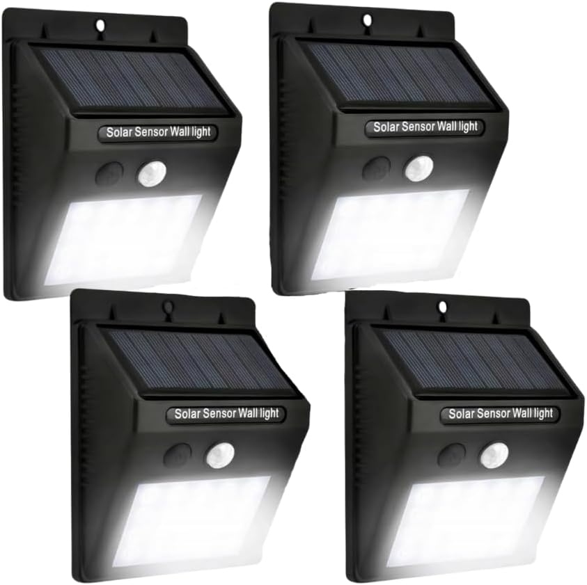 Kit 4 Arandelas Luminária Solar LED 1