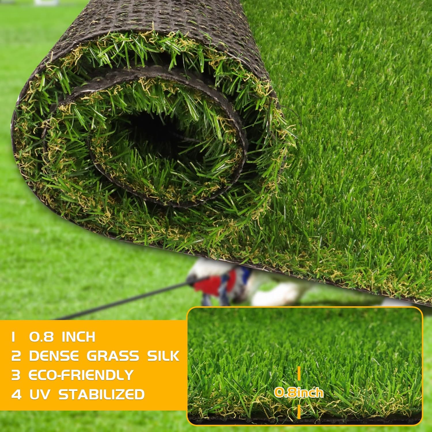 ZGR Tapete de Grama Artificial Gramado 9,5 x 1,5 m 2