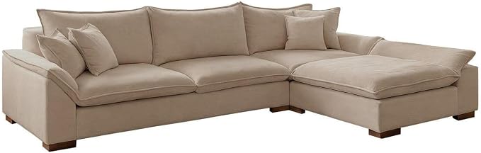 Sofá de Canto com Chaise Modulado 6 Lugares Dominique 1
