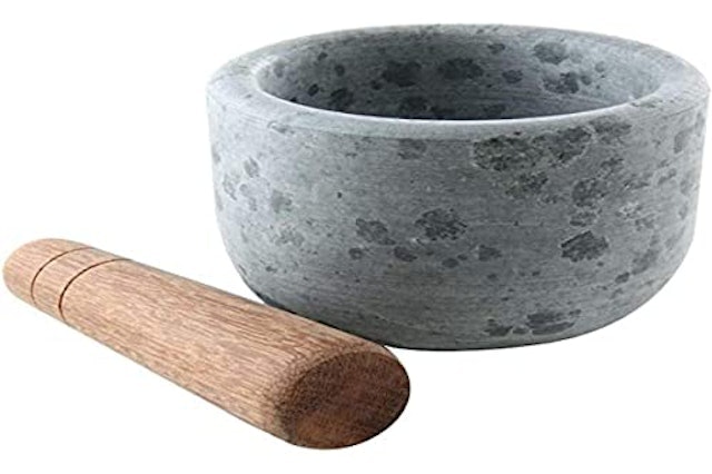 Pilão Mortar Tramontina Organic em Madeira Cumaru e Pedra Sabão  1