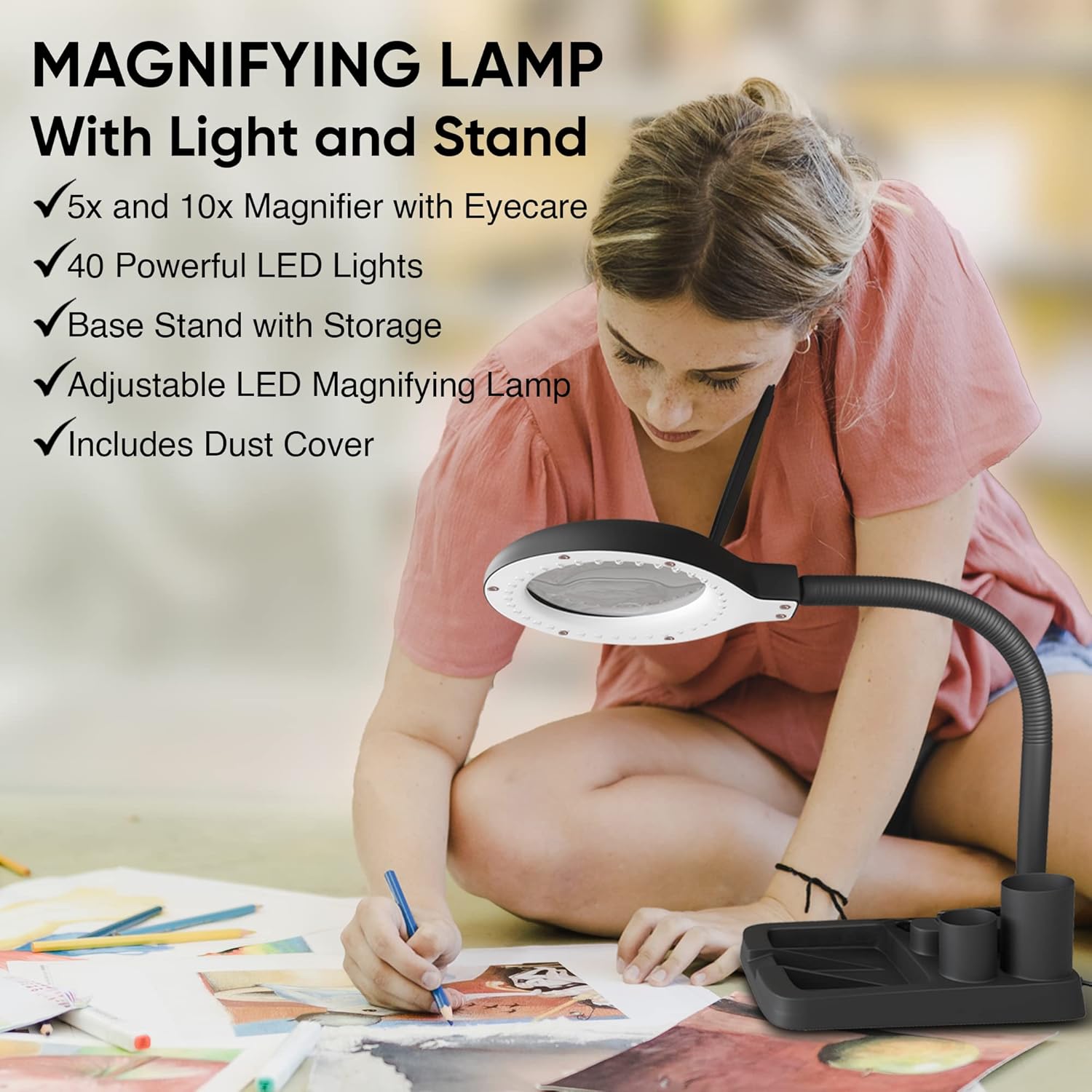 Lupa com Luz e Suporte 3